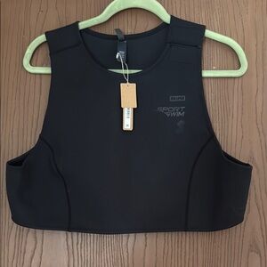 SKIMS Black Sport Swim Top